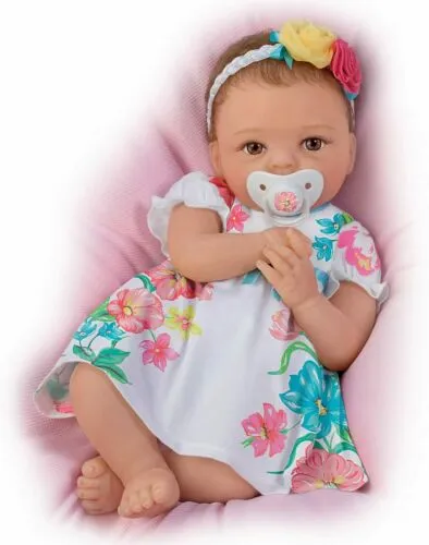 The Ashton - Drake Galleries Pretty and Petite Presley TrueTouch™ Silicone Lifelike Baby Girl Doll Realistic Weighted Fully Poseable by Master Doll Artist Cheryl Hill 16"-inches