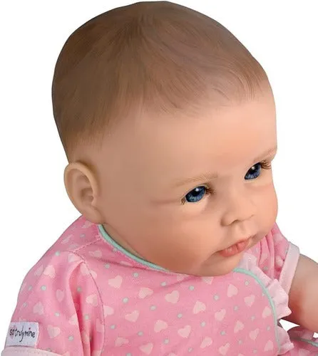 The Ashton - Drake Galleries So Truly Mine® Dolls For Girls Collection Issue #5: Dark Brown Hair Blue Eyes Baby Doll Handcrafted with RealTouch® Vinyl Skin and Hand-Painted Lifelike Features by Linda Murray 15-Inches