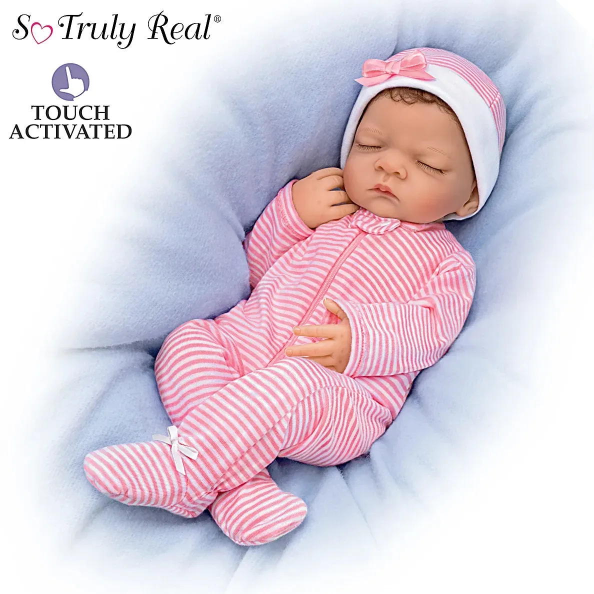 The Ashton-Drake Galleries So Truly Real Hazel's Warming Cuddles Realistic Baby Doll Feat, 2 Built-in Warming Pads That Heat Up at Touch of A Button 18.5-inches