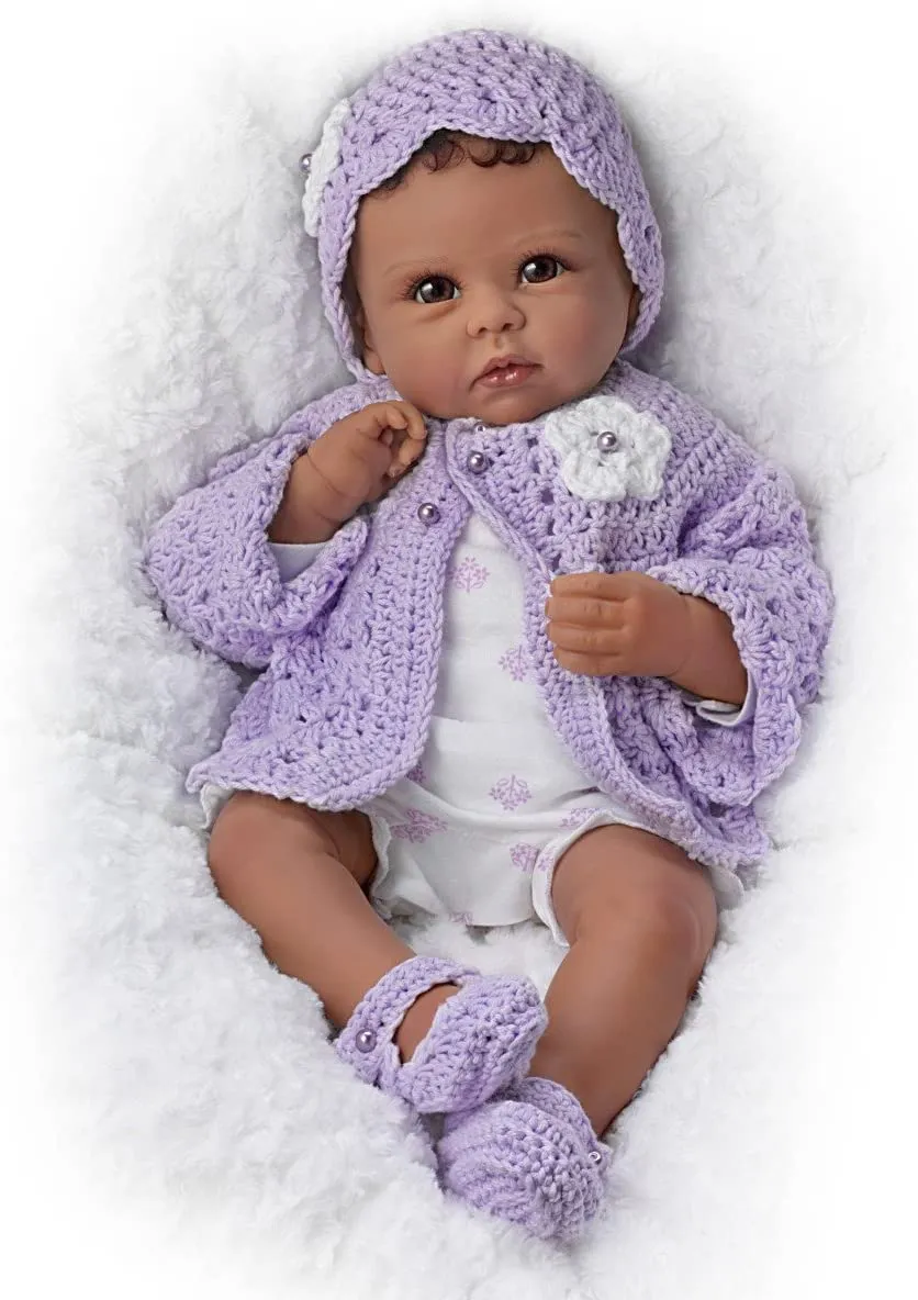 The Ashton - Drake Galleries Tiana Goes to Grandma's Lifelike So Truly Real® African American Black Baby Girl Doll with Soft RealTouch® Vinyl Skin by  Master Doll Artist Linda Murray 18"-Inches