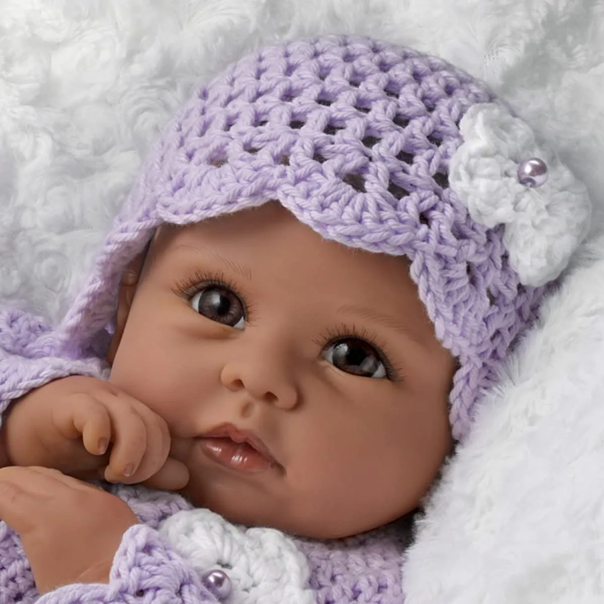 The Ashton - Drake Galleries Tiana Goes to Grandma's Lifelike So Truly Real® African American Black Baby Girl Doll with Soft RealTouch® Vinyl Skin by  Master Doll Artist Linda Murray 18"-Inches