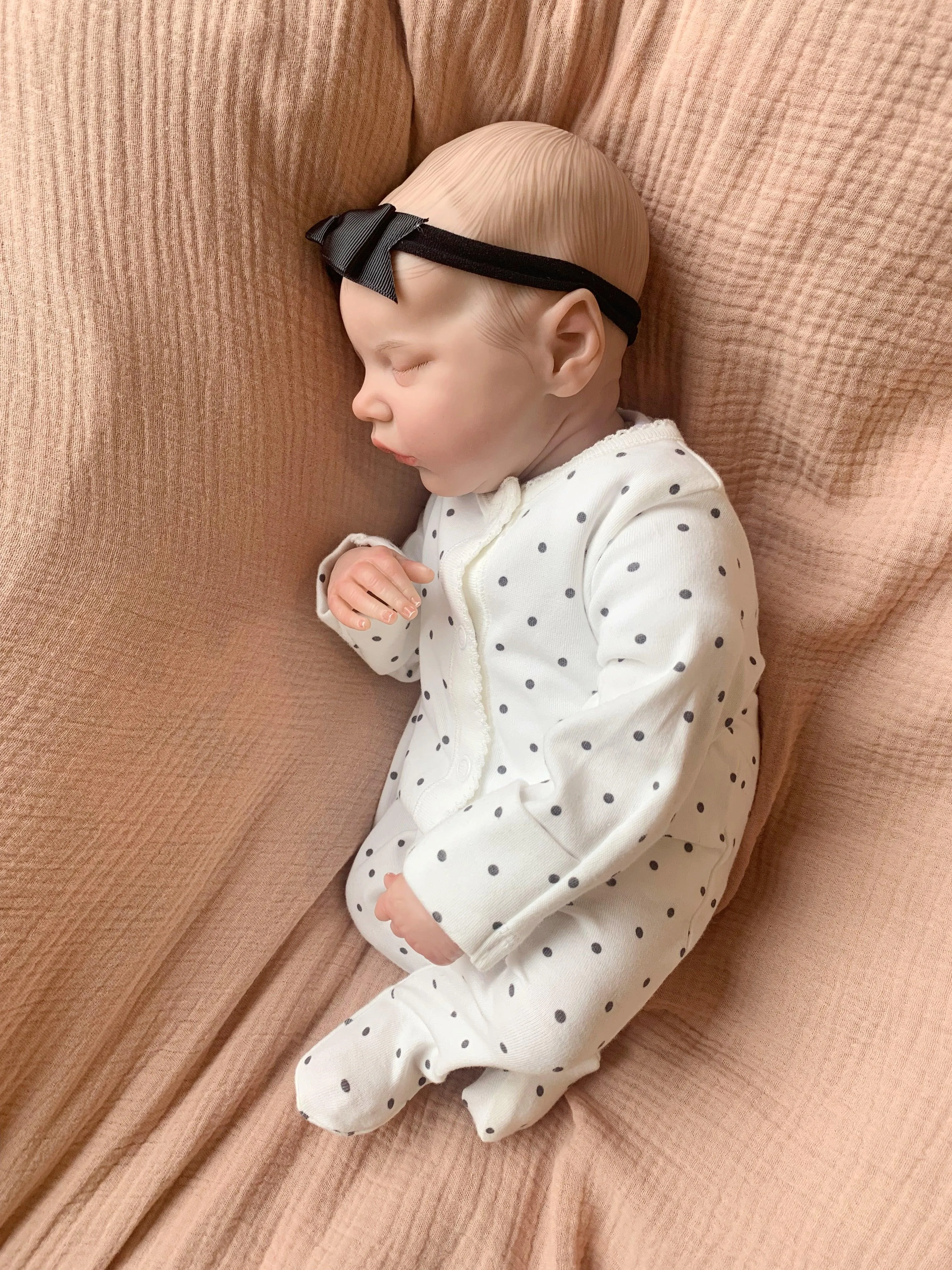 Tia Closed Eyed Reborn Doll