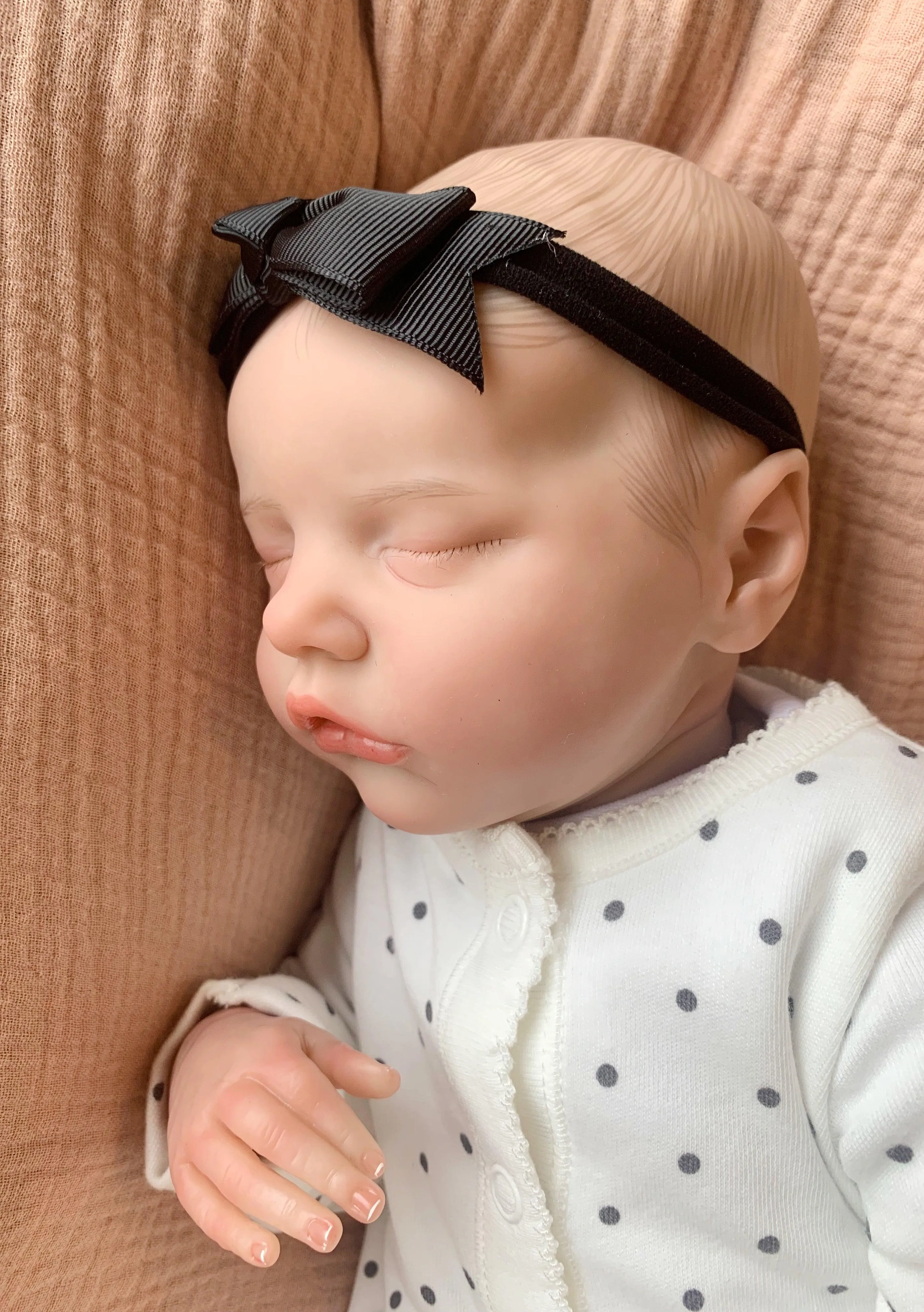 Tia Closed Eyed Reborn Doll