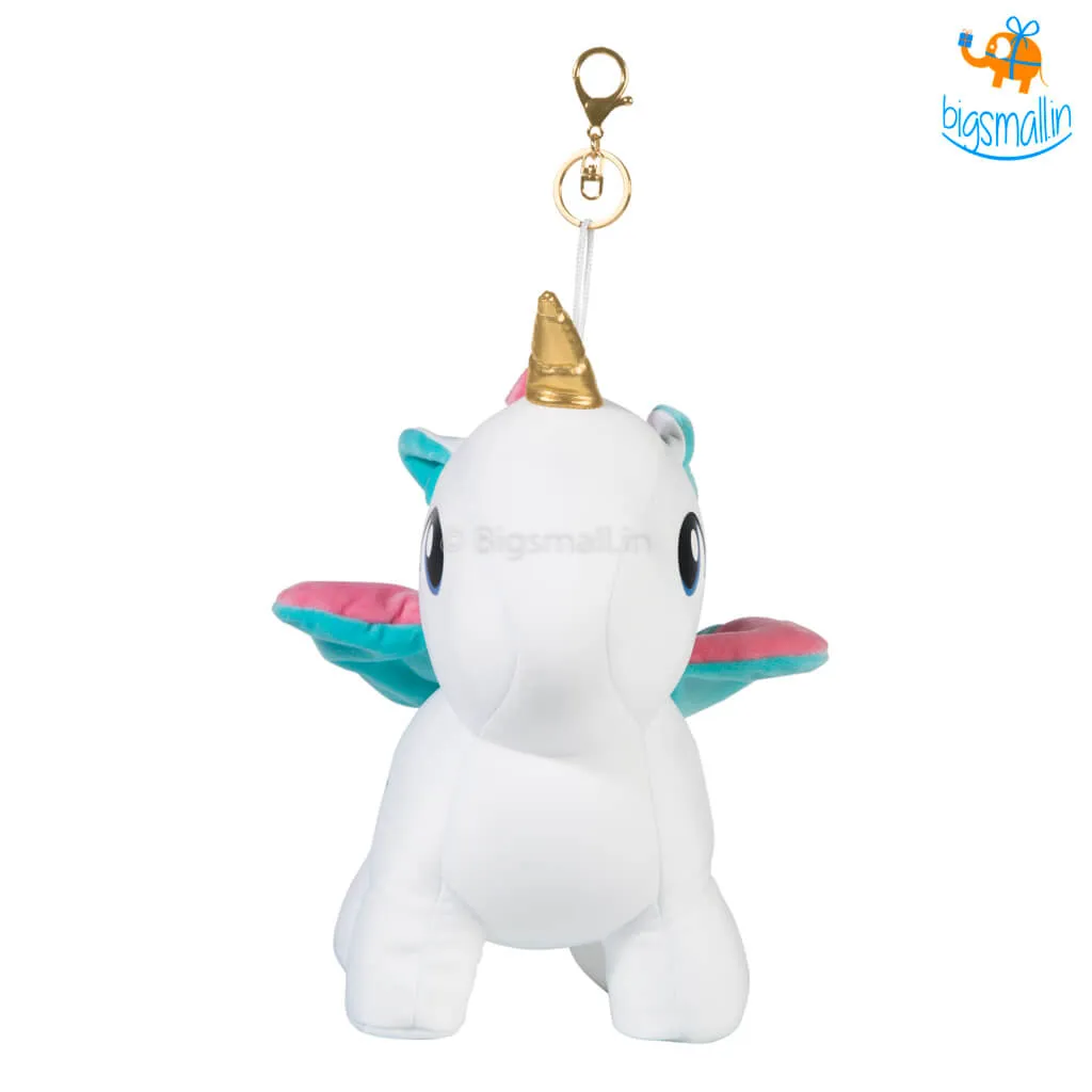 Unicorn Plush Toy with Clasp Holder