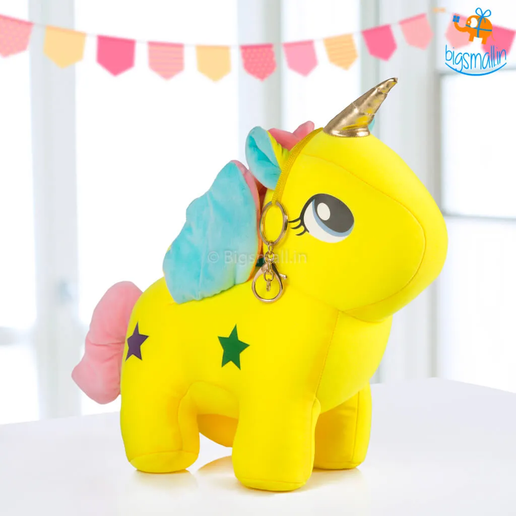 Unicorn Plush Toy with Clasp Holder