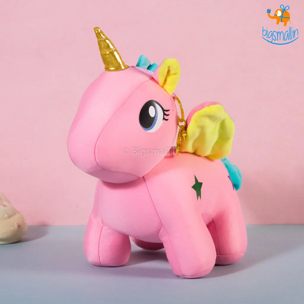 Unicorn Plush Toy with Clasp Holder