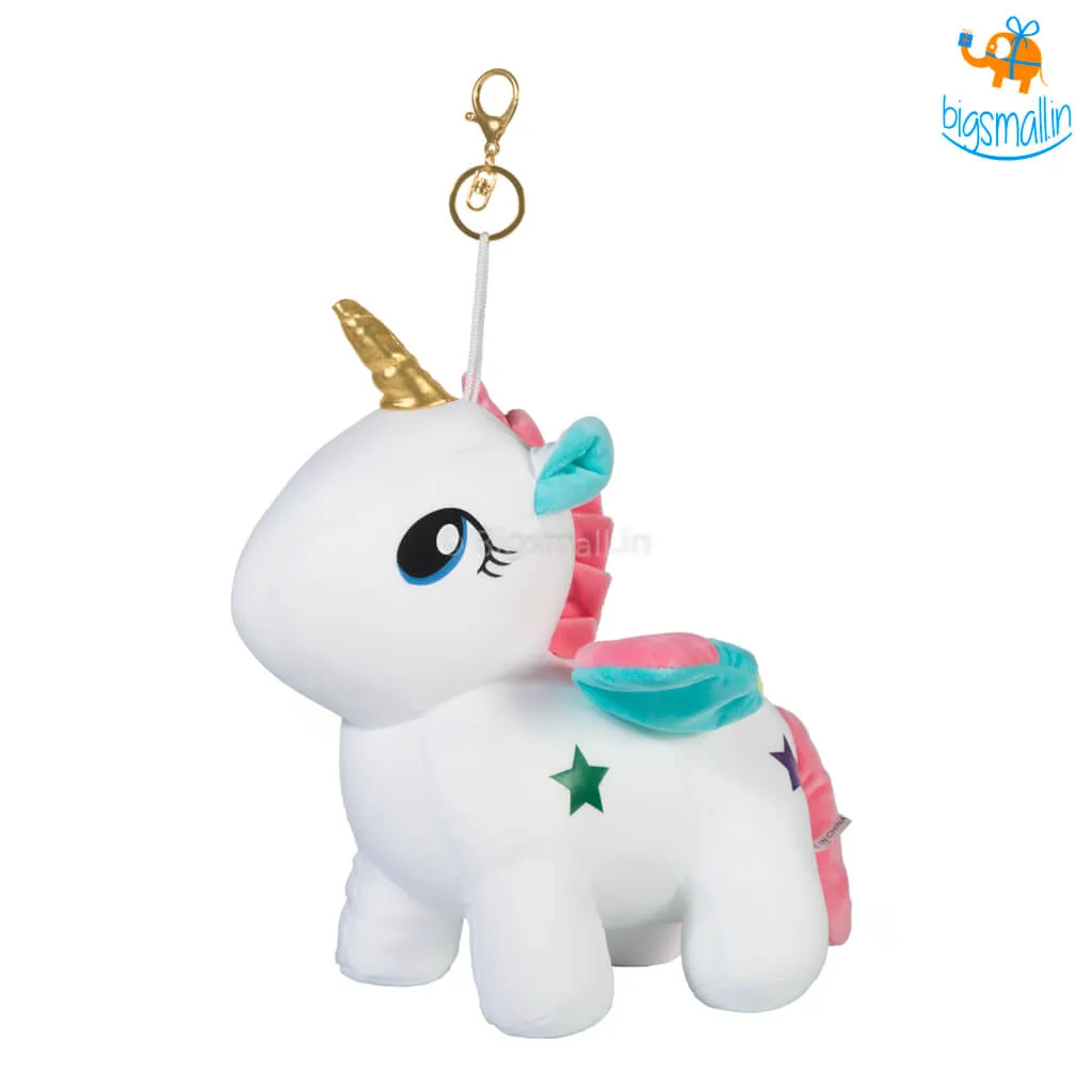 Unicorn Plush Toy with Clasp Holder