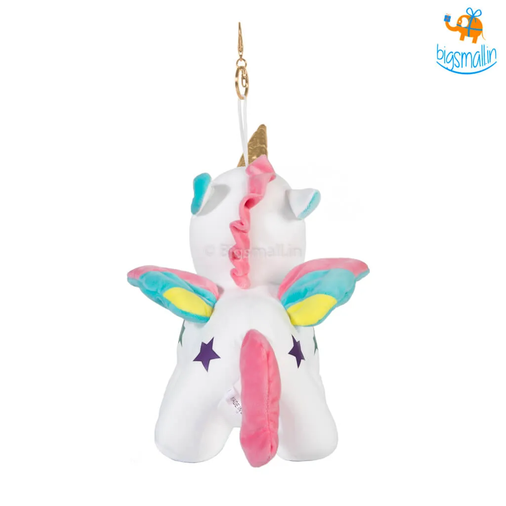 Unicorn Plush Toy with Clasp Holder