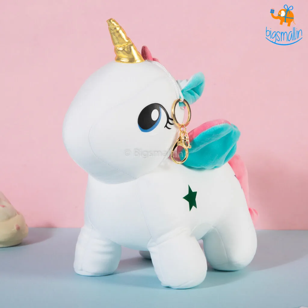 Unicorn Plush Toy with Clasp Holder