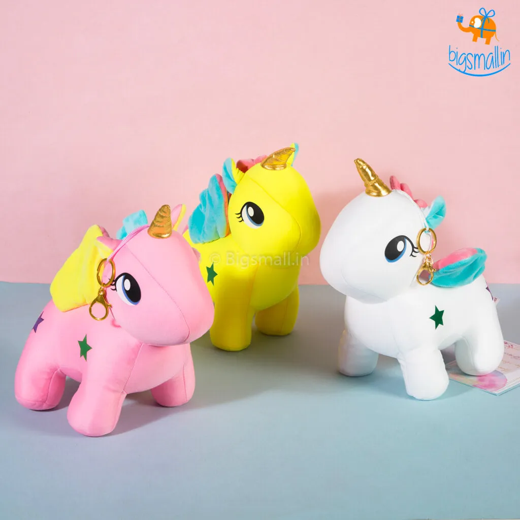 Unicorn Plush Toy with Clasp Holder