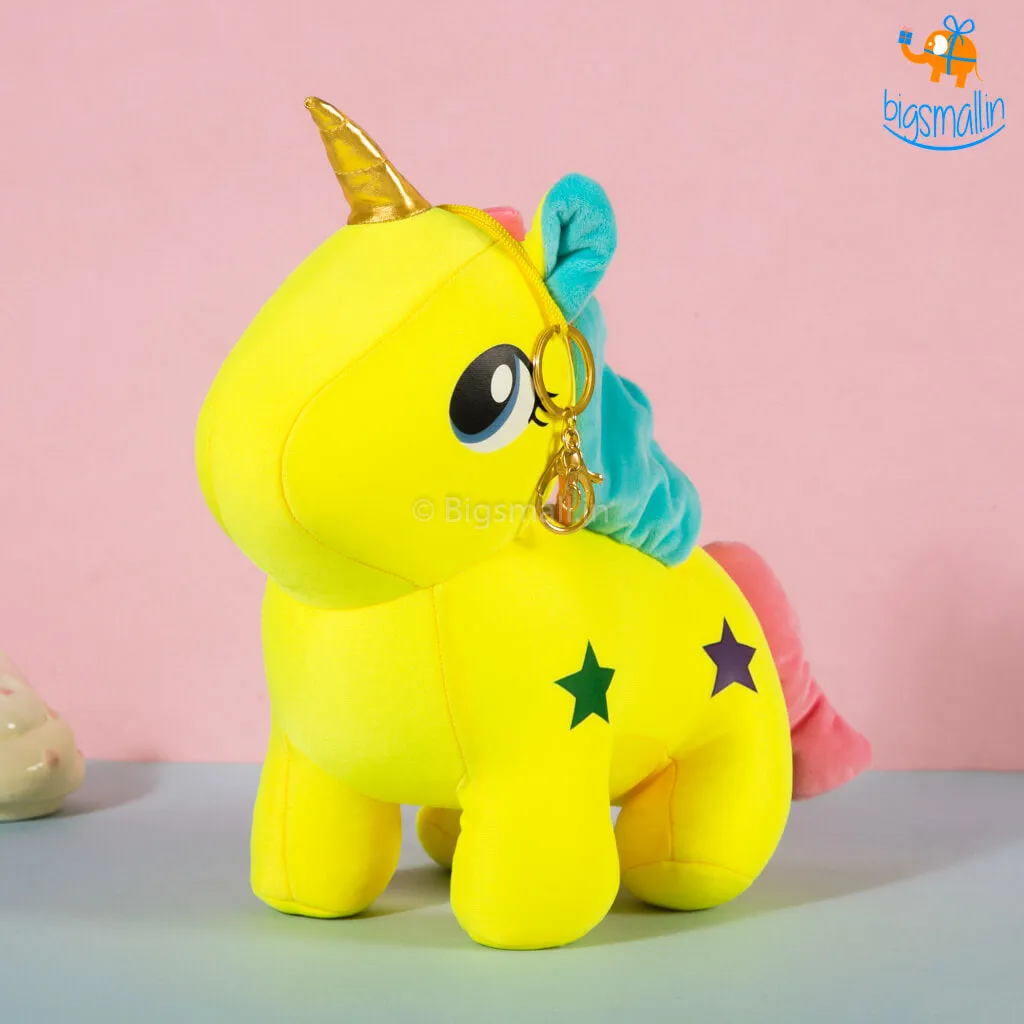 Unicorn Plush Toy with Clasp Holder