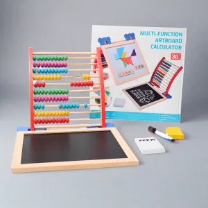 Wooden Multi-Function Artboard Calculator for Children | 3 in 1 Magnetic Board