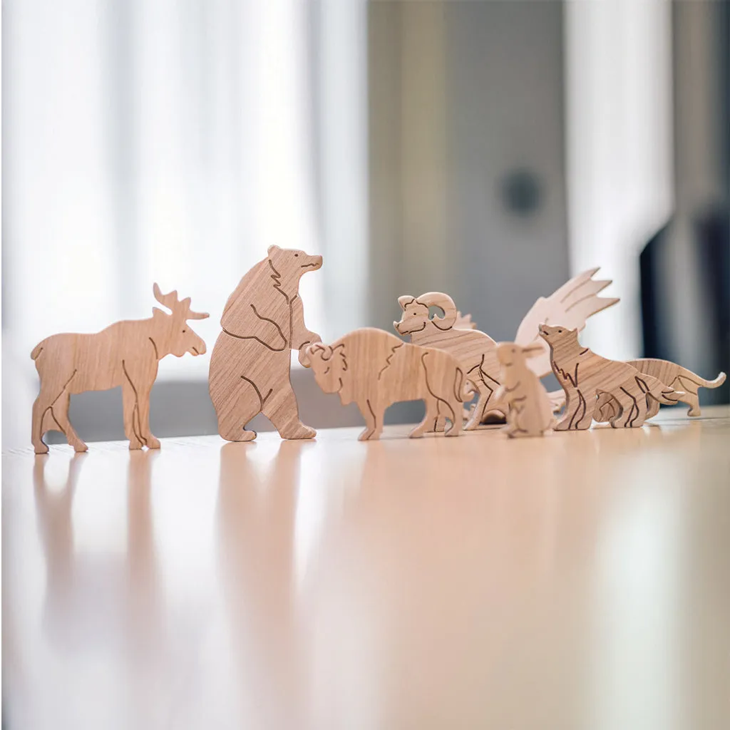 Wooden Sorting Puzzle - Animals Of North America