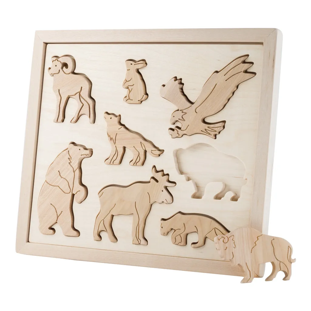 Wooden Sorting Puzzle - Animals Of North America