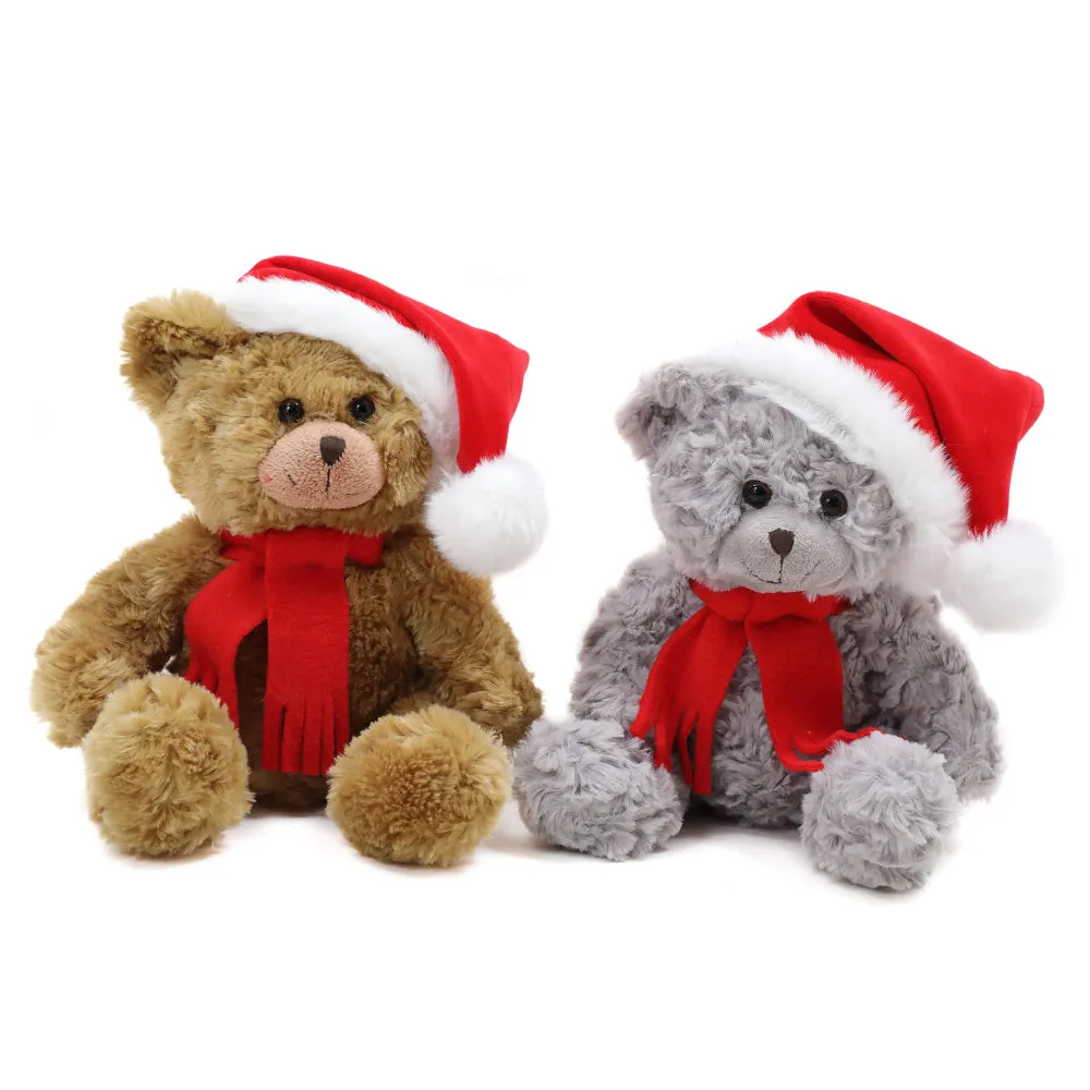 Xmas Duffy Bear Gray 10"