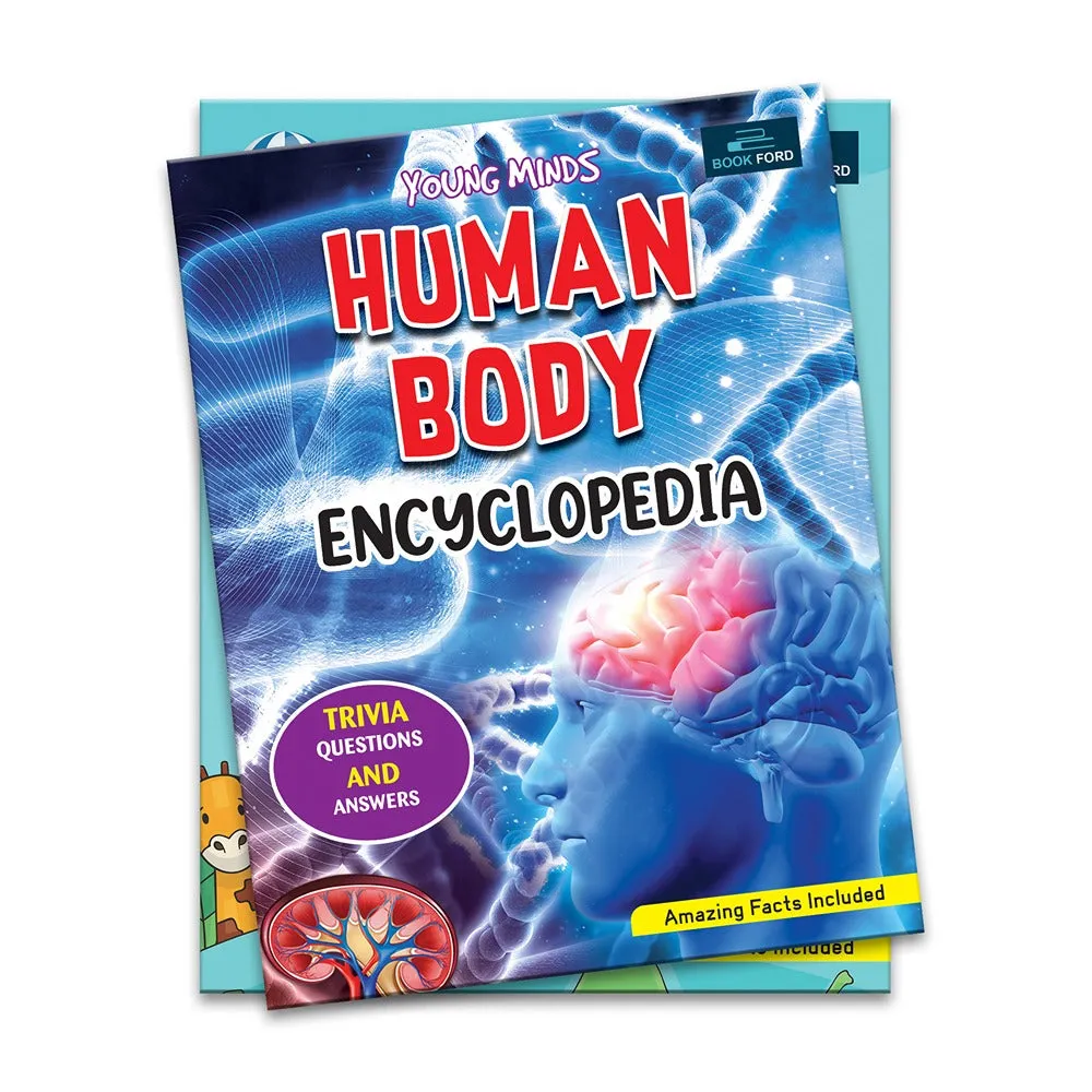 Young Minds Encyclopedia - Set of 2 Books - Animals and Human Body Encyclopedia For Kids