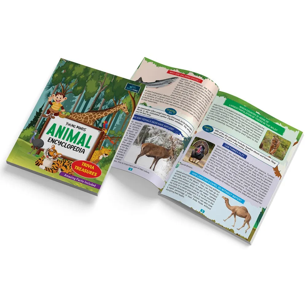 Young Minds Encyclopedia - Set of 2 Books - Animals and Human Body Encyclopedia For Kids