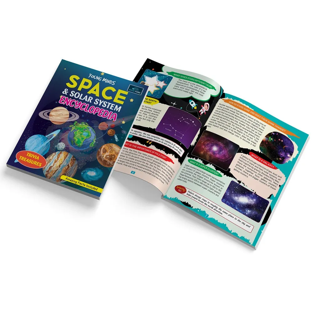 Young Minds Encyclopedia - Set of 2 Books - General Knowledge and Space Encyclopedia For Kids