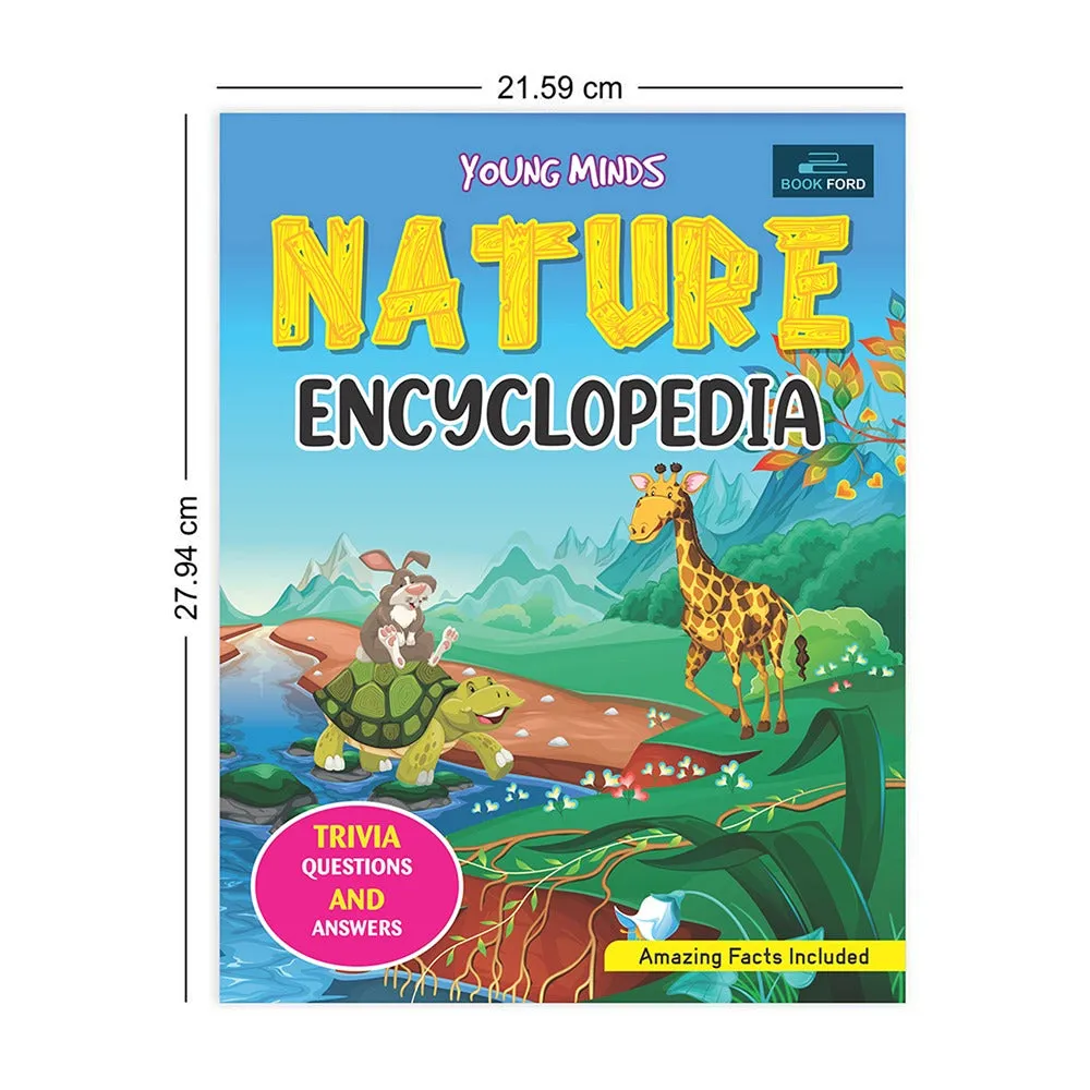 Young Minds Encyclopedia - Set of 3 Books - General Knowledge, Space and Nature Encyclopedia For Kids